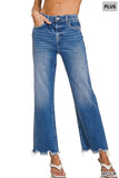 Plus Distressed Hem Denim