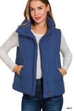 High Neck Puffer Vest