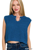 Split Neck Sweater Vest