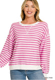 Striped Pullover Crew Neck