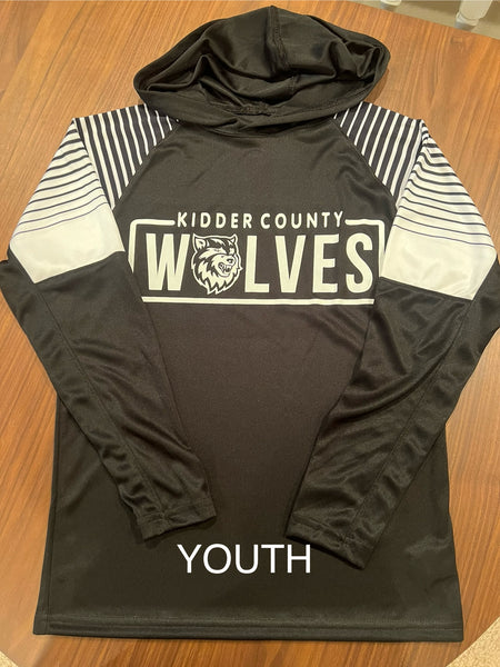 Youth Wolves Badger Performance Hooded Long Sleeve