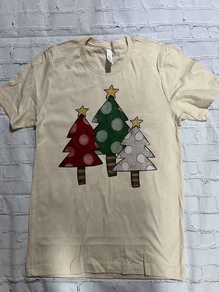 Rustic Trees Christmas Tshirt