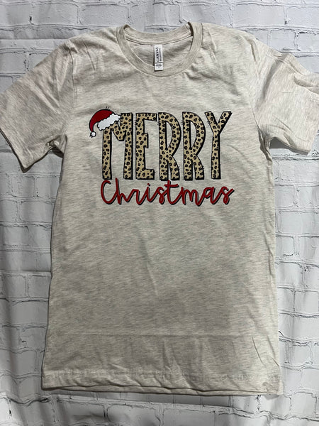 Merry Christmas Leopard Christmas Tshirt look