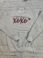 XOXO Glitter Crew Neck Sweatshirt