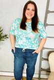 Floral Ribbed Top
