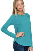 Baby Waffle Long Sleeve Layering Top