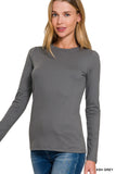 Microfiber Long Sleeve Round Neck Tee