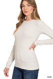 Microfiber Long Sleeve Round Neck Tee