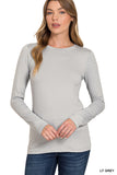 Microfiber Long Sleeve Round Neck Tee