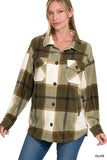 Oversize Plaid Fleece Shacket