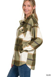 Oversize Plaid Fleece Shacket