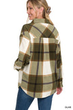 Oversize Plaid Fleece Shacket