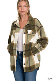 Oversize Plaid Fleece Shacket