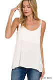 Woven Crinkle Double Strap Cami Top
