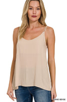 Woven Crinkle Double Strap Cami Top