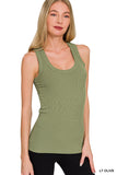 Ribbed Scoop Tank Top
