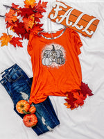 Triple Pumpkin Cow Leopard Fall Tshirt