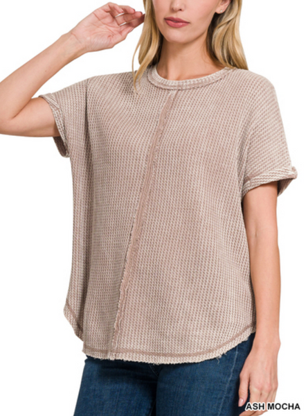 Baby Waffle Short Sleeve Top