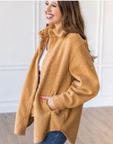 Camel Cozy Shacket