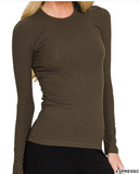 Premium Rib Fitted Round Neck Tshirt