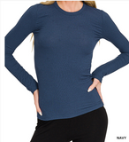 Premium Rib Fitted Round Neck Tshirt