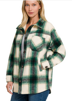 Oversized Yarn Dyed Plaid Longline Shacket