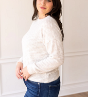 Cream Heathered Super Soft Sweater