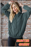 Plus Urban Ribbed Hoodie Top