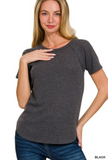 Baby Waffle Short Sleeve Top