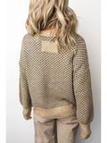 Geometric Print Drop Shoulder Sweater