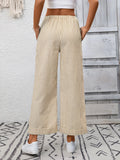 Striped High Waist Straight Leg Pants