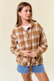 Flannel Plaid Pullover Hoodie