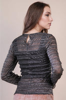 Fitted Sheer Silver Top