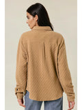 Textured Button Down Shacket