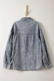 Mineral Washed Chambray Long Sleeve Top