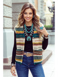 Button Front Western Sweater Vest