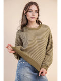 Two Tone Textured Sweater