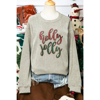 Holly Jolly Corded Sequin Top