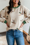 Twisted Ribbed Duck Crewneck Top