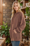 LONG SLEEVE BRUSHED URBAN RIB HOODIE TOP