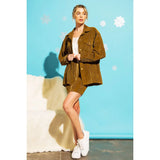 Corduroy Button Down Shirt Jacket
