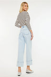 High Rise Cropped Wide Leg Jeans