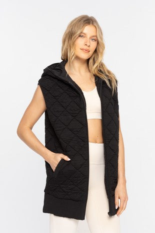 Longer Length Zip Up Vest