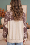 Vintage Print Floral Crewneck Sweatshirt