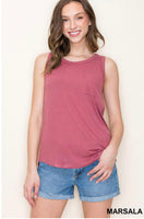 Sleeveless Round Neck Wide Ribbed Top