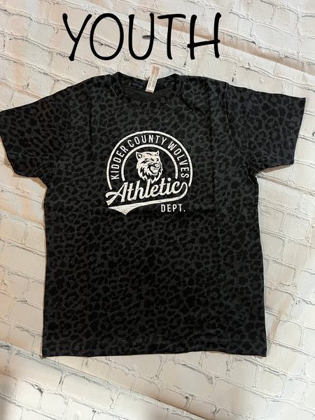 Youth Fine Jersey Black Leopard Tshirt