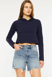 High Rise Comfort Stretch Denim Shorts