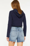 High Rise Comfort Stretch Denim Shorts