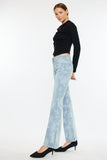 Low Rise Floral Printed Flare Jeans