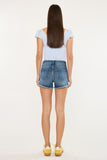 KanCan High Rise Dark Wash Stretch Short